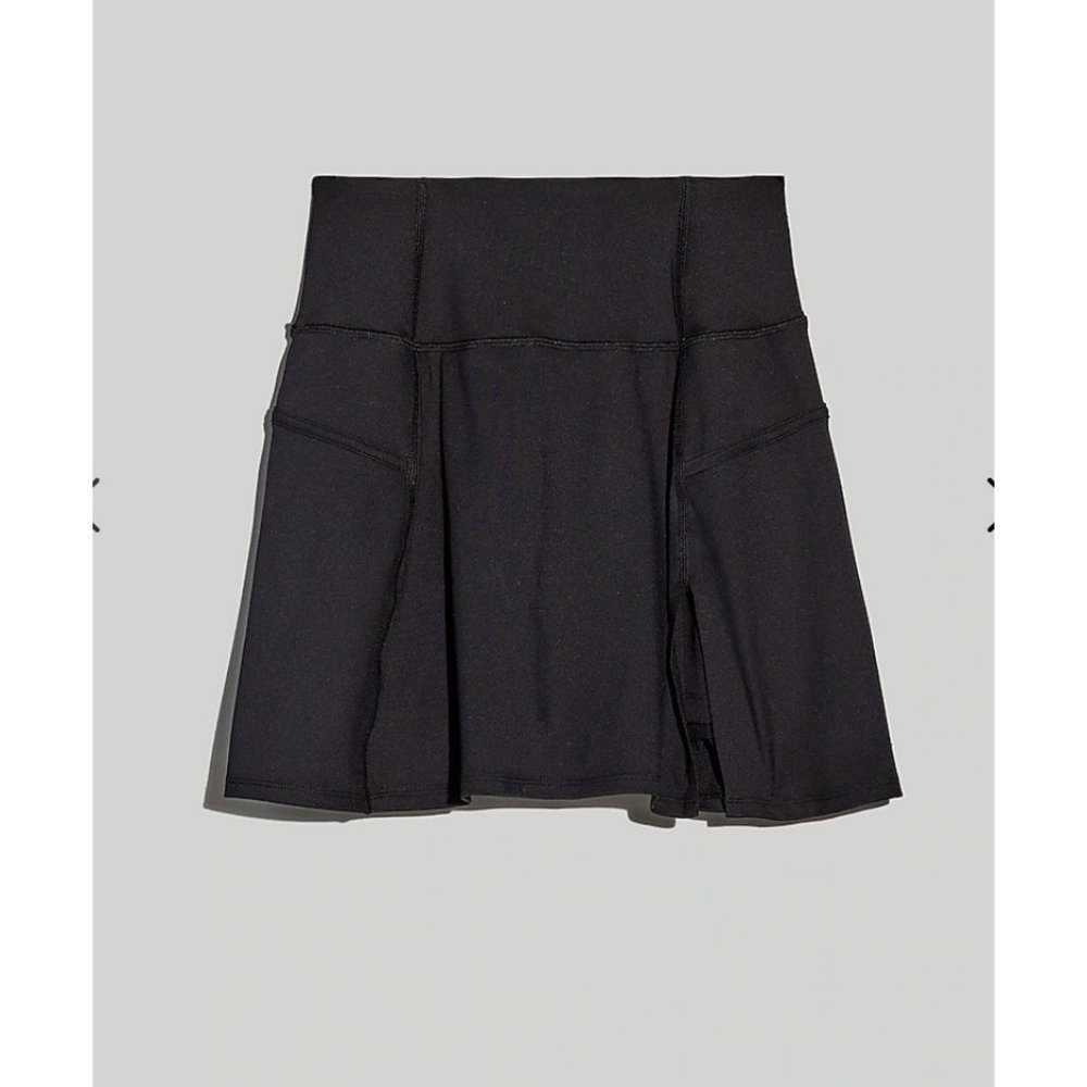 Madewell $60 Flex-Side Slit Skirt Black Size M NJ136